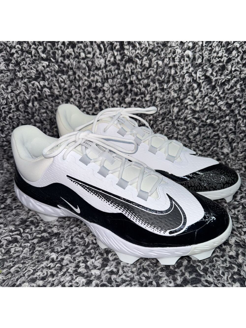 Nike Alpha Huarache Elite 4 Low MCS 'White Black' Men's Size 14